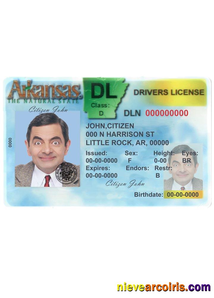 USA Arkansas driving license version 2